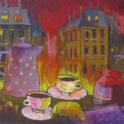 Фурманова - Кава. Париж, 2010, 40*50, полотно, акрил, 400$